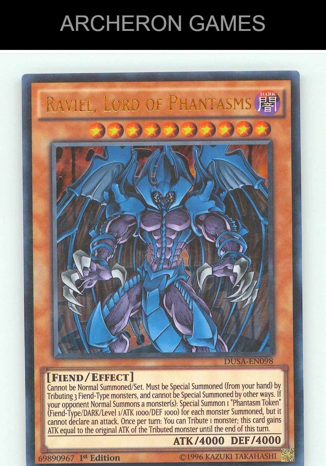 Raviel, Lord of Phantasms UR YUGIOH Card 1st Edition