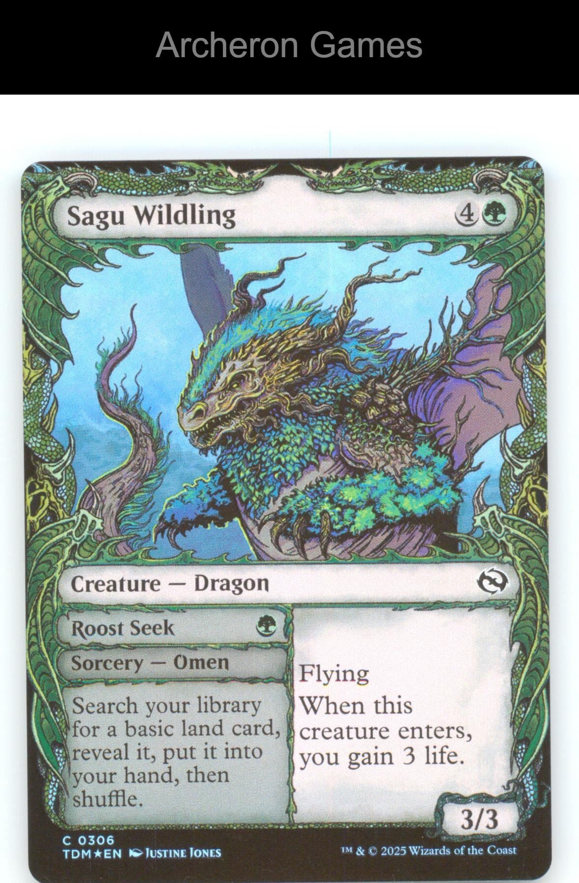 Sagu Wildling (Showcase) TDM 306 C MTG Card Tarkir: Dragonstorm Foil