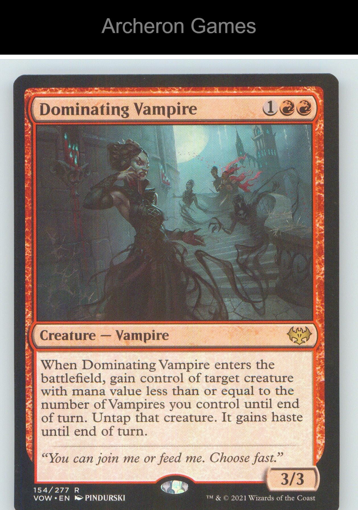 Dominating Vampire VOW 154 R MTG Card NM/EX+