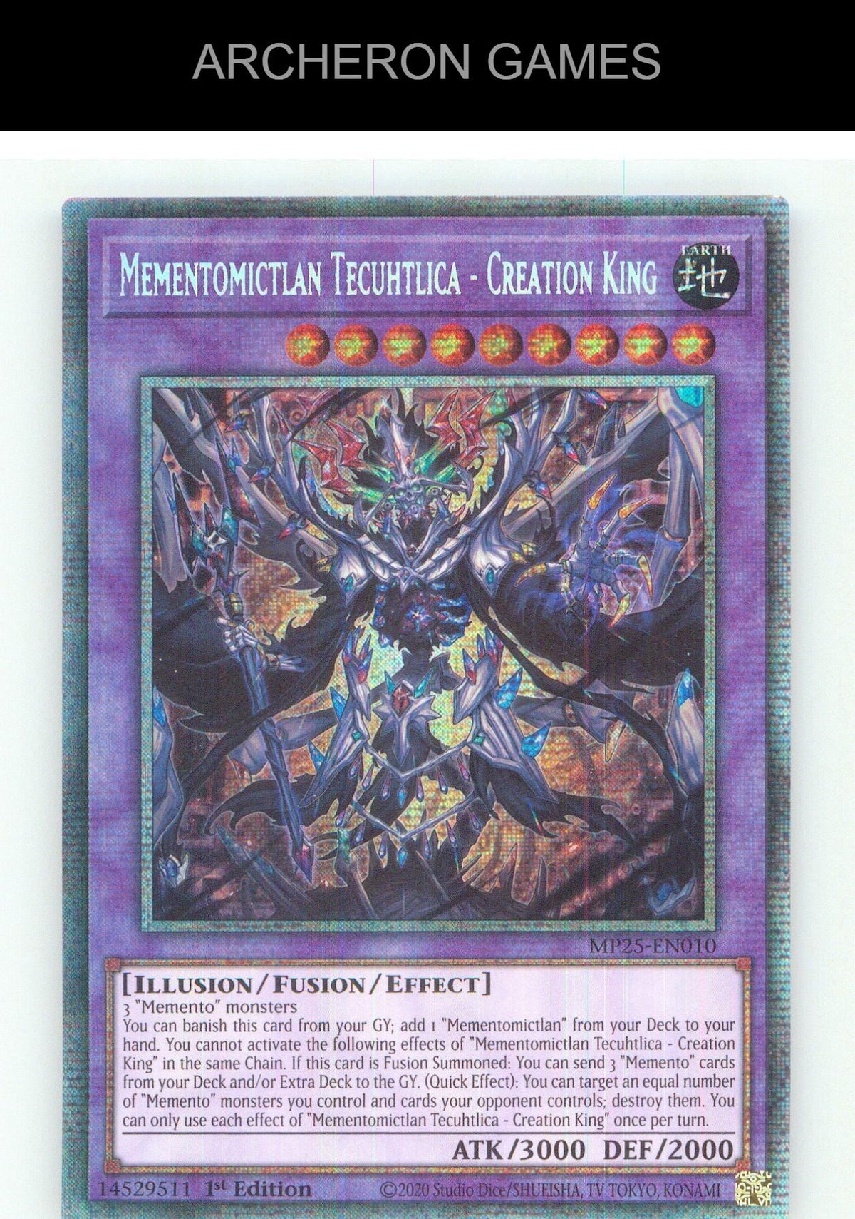 Mementomictlan Tecuhtlica - Creation King Starlight Rare YUGIOH Card 1st Edition