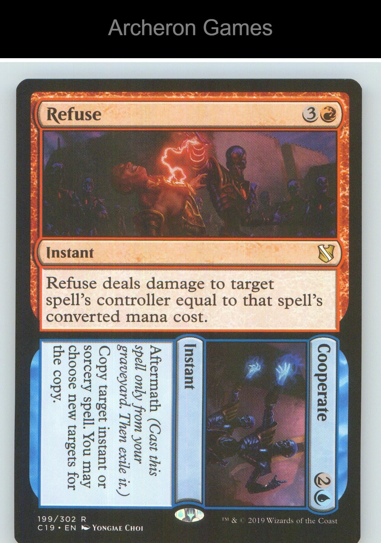 Refuse // Cooperate C19 199 R MTG Card NM/EX+