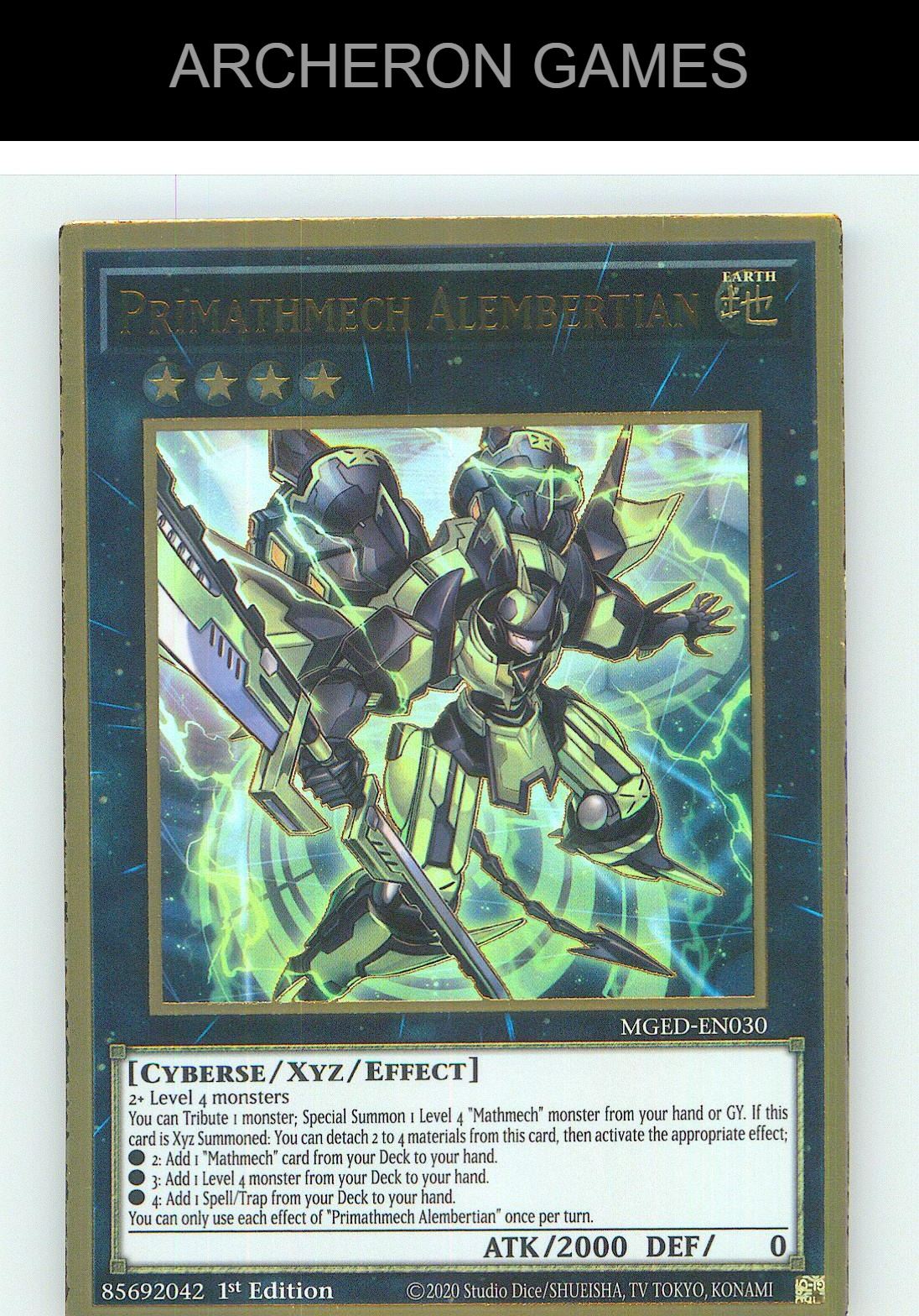 Primathmech Alembertian Premium Gold Rare YUGIOH Card 1st Edition
