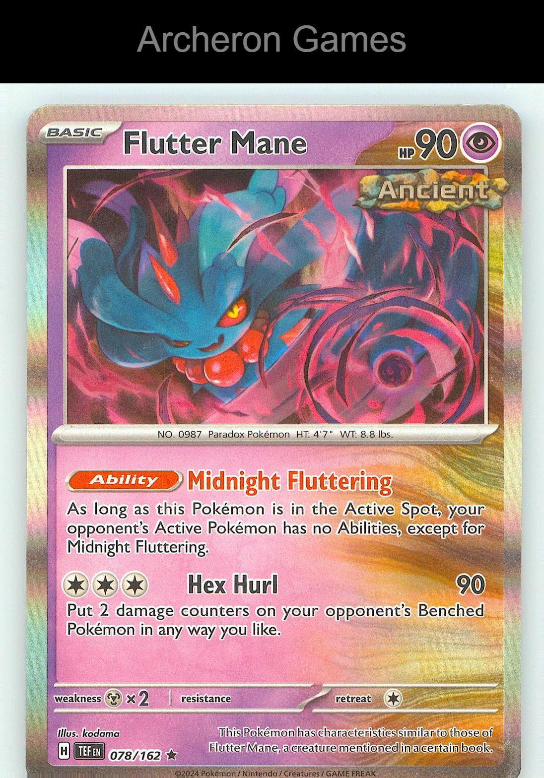 Pokemon Card Flutter Mane PR 78/162 R Deck Exclusives