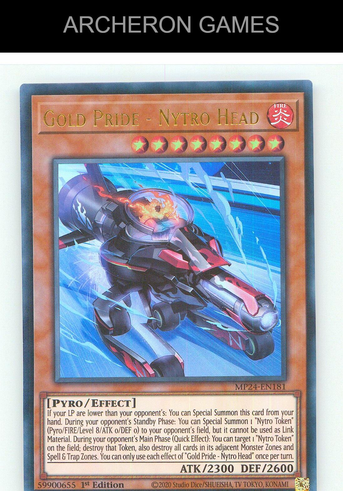 Gold Pride - Nytro Head Ultra Rare YUGIOH Card 1st Edition
