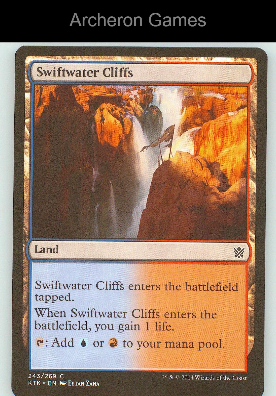 Swiftwater Cliffs KTK 243 C MTG Card NM/EX+