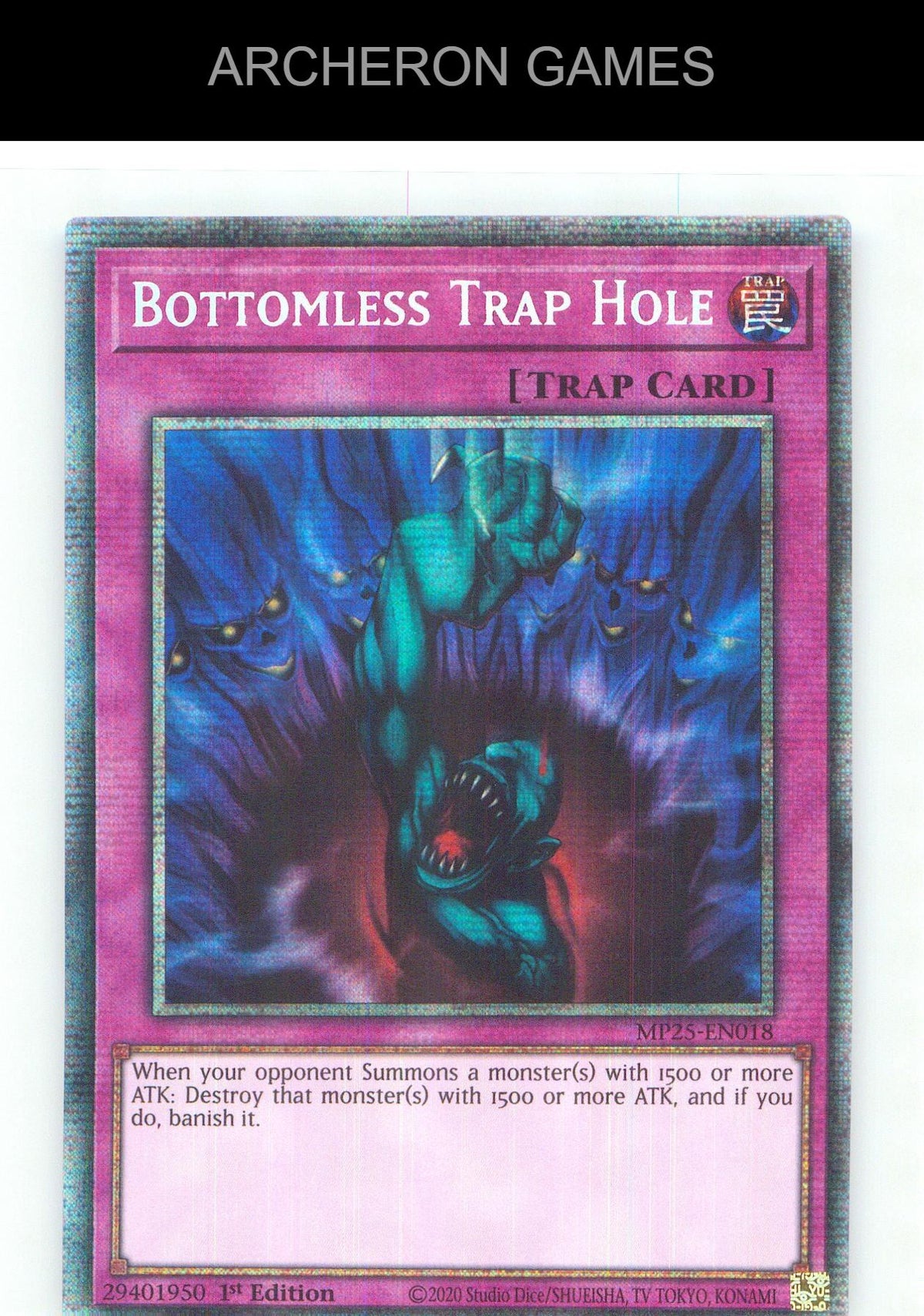 Bottomless Trap Hole Starlight Rare YUGIOH Card 1st Edition