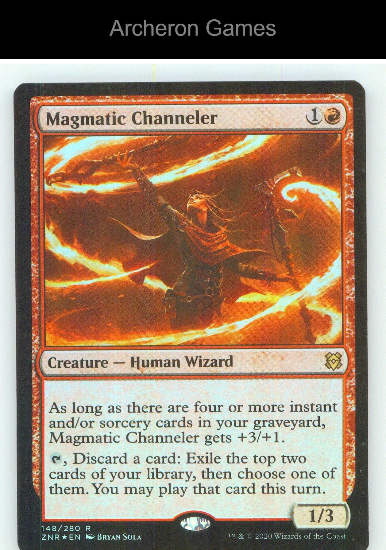 Magmatic Channeler ZNR 148 R MTG Card NM/EX+ Foil