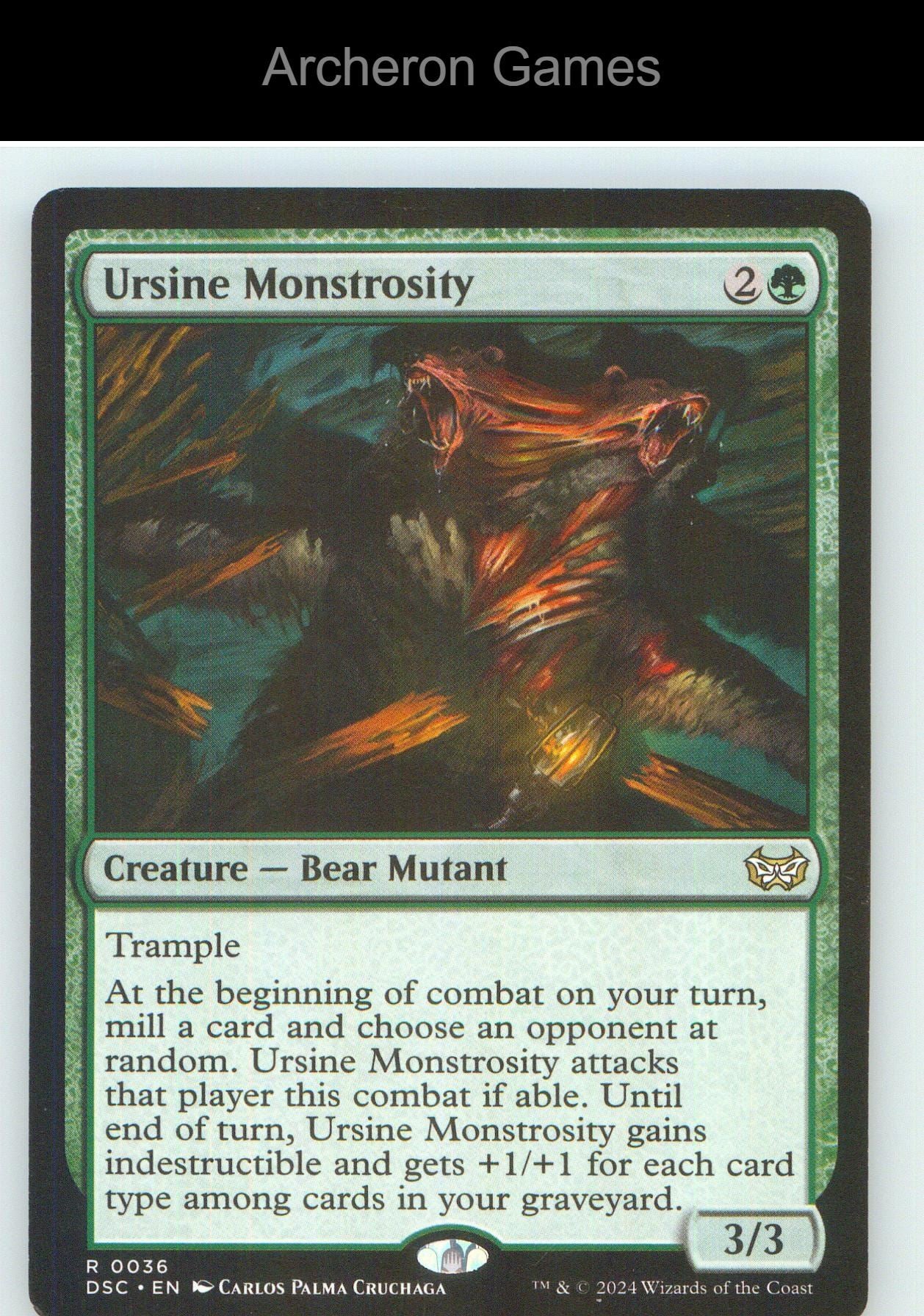 Ursine Monstrosity 36 R MTG Card NM/EX+