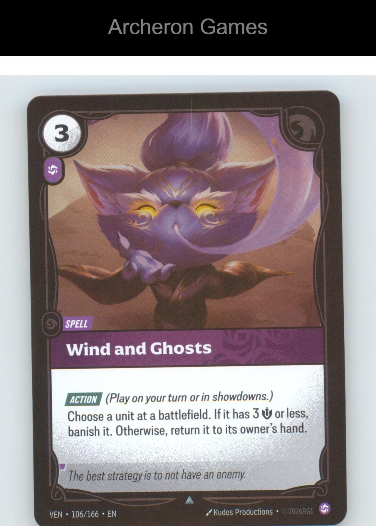 Wind and Ghosts VEN 106/166 UC Vendetta Riftbound Card Foil
