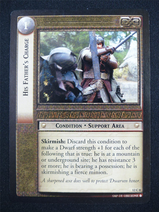 His Father's Charge 12 C 8 - LotR Card #18D
