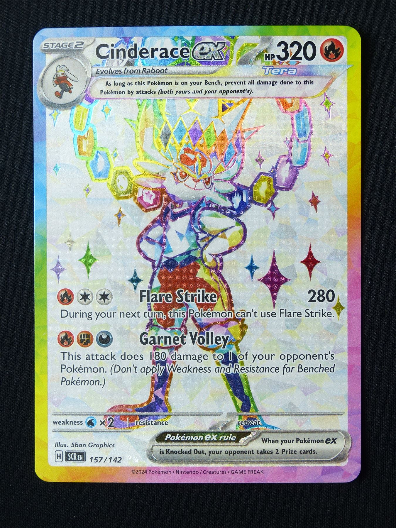 Cinderace EX 157/142 Textured Holo - Pokemon Card #5Y1
