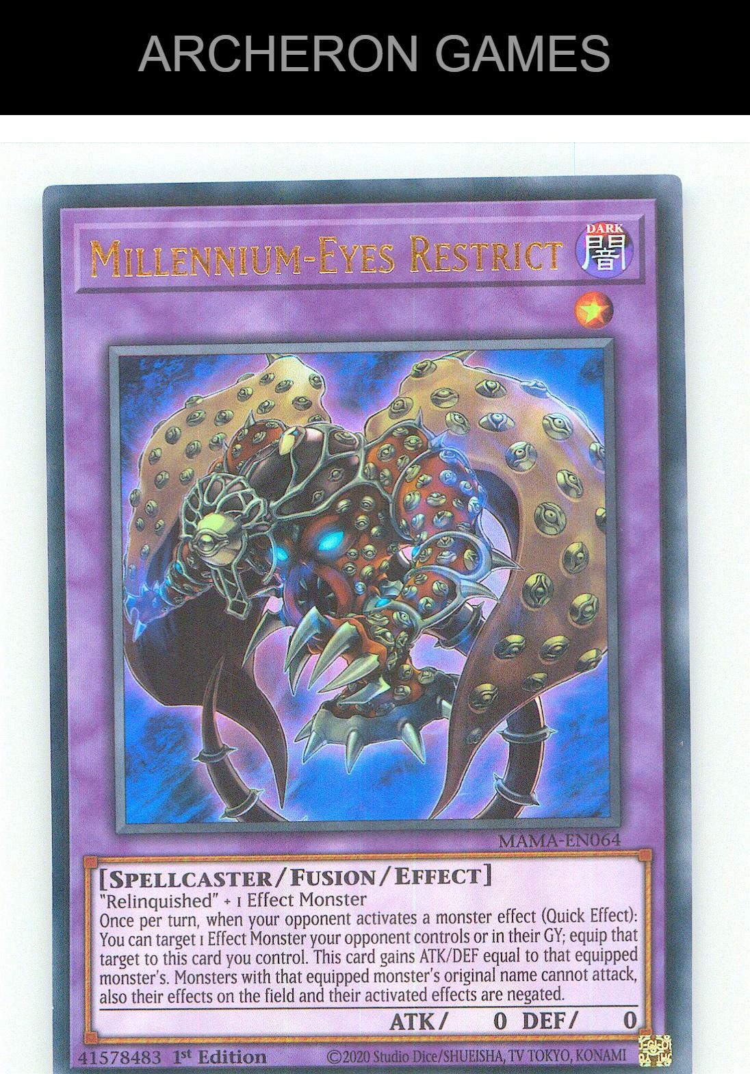 Millennium-Eyes Restrict Ultra Rare YUGIOH Card 1st Edition