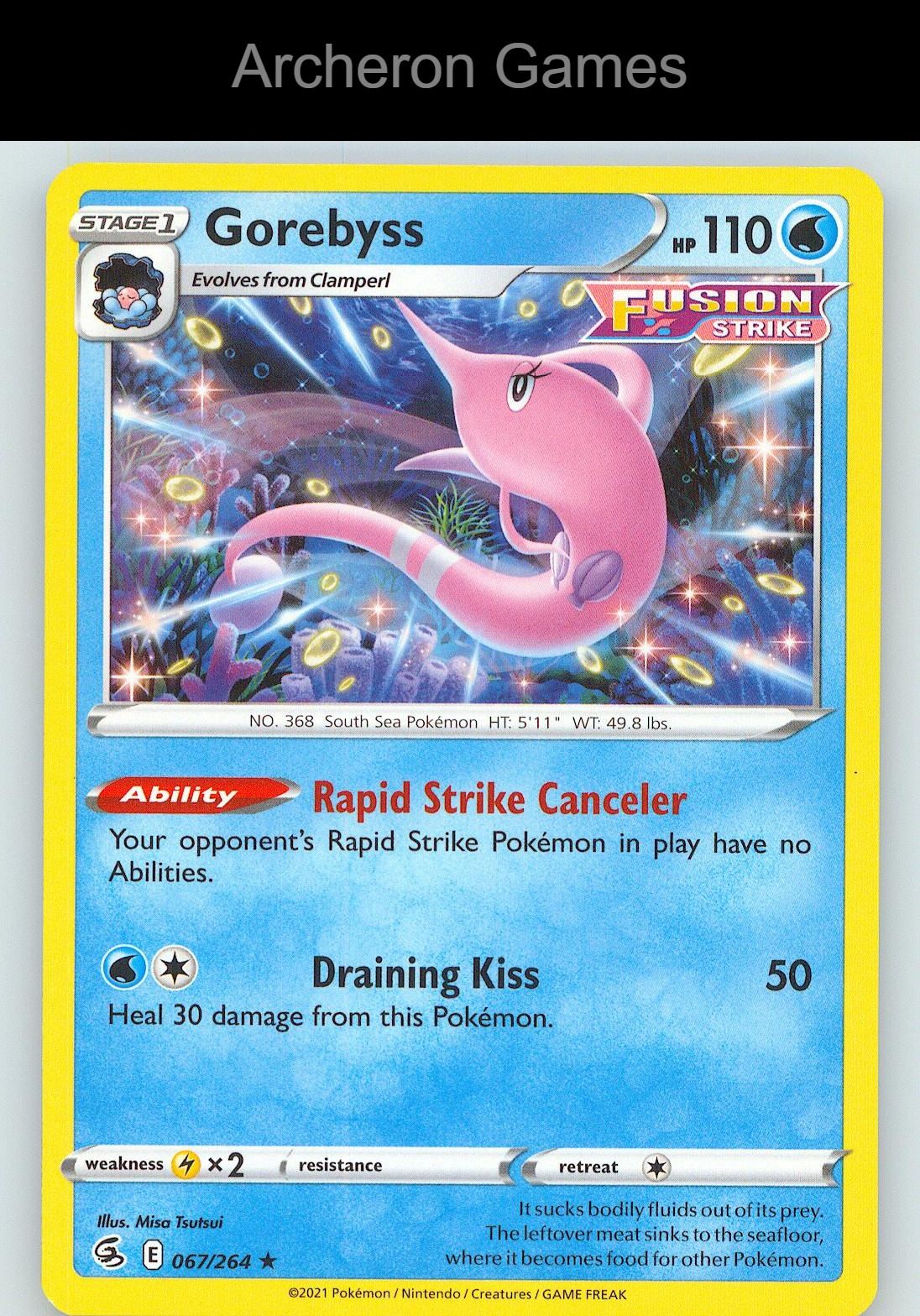 Pokemon Card Gorebyss FST 067/264 R Fusion Strike
