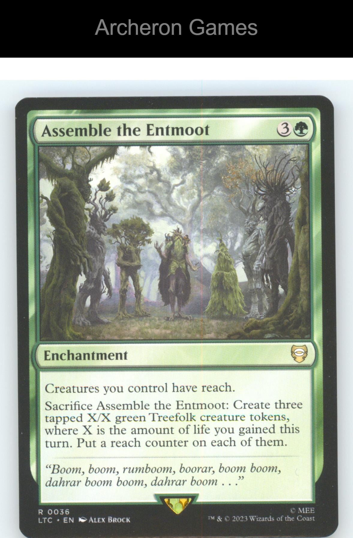 Assemble the Entmoot LTC 36 MTG Card Commander: Tales of Middle-earth