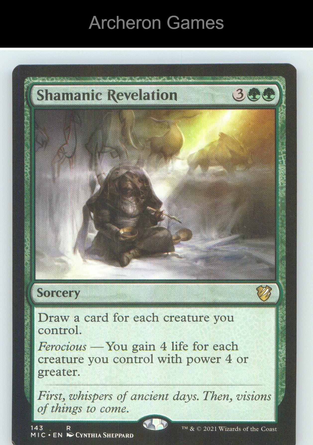 Shamanic Revelation MIC 143 R MTG Card NM/EX+