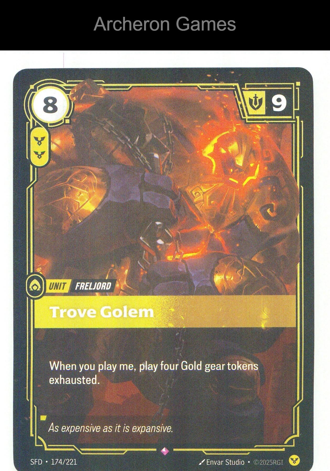 Trove Golem SFD 174/221 R Spiritforged Riftbound Card Foil