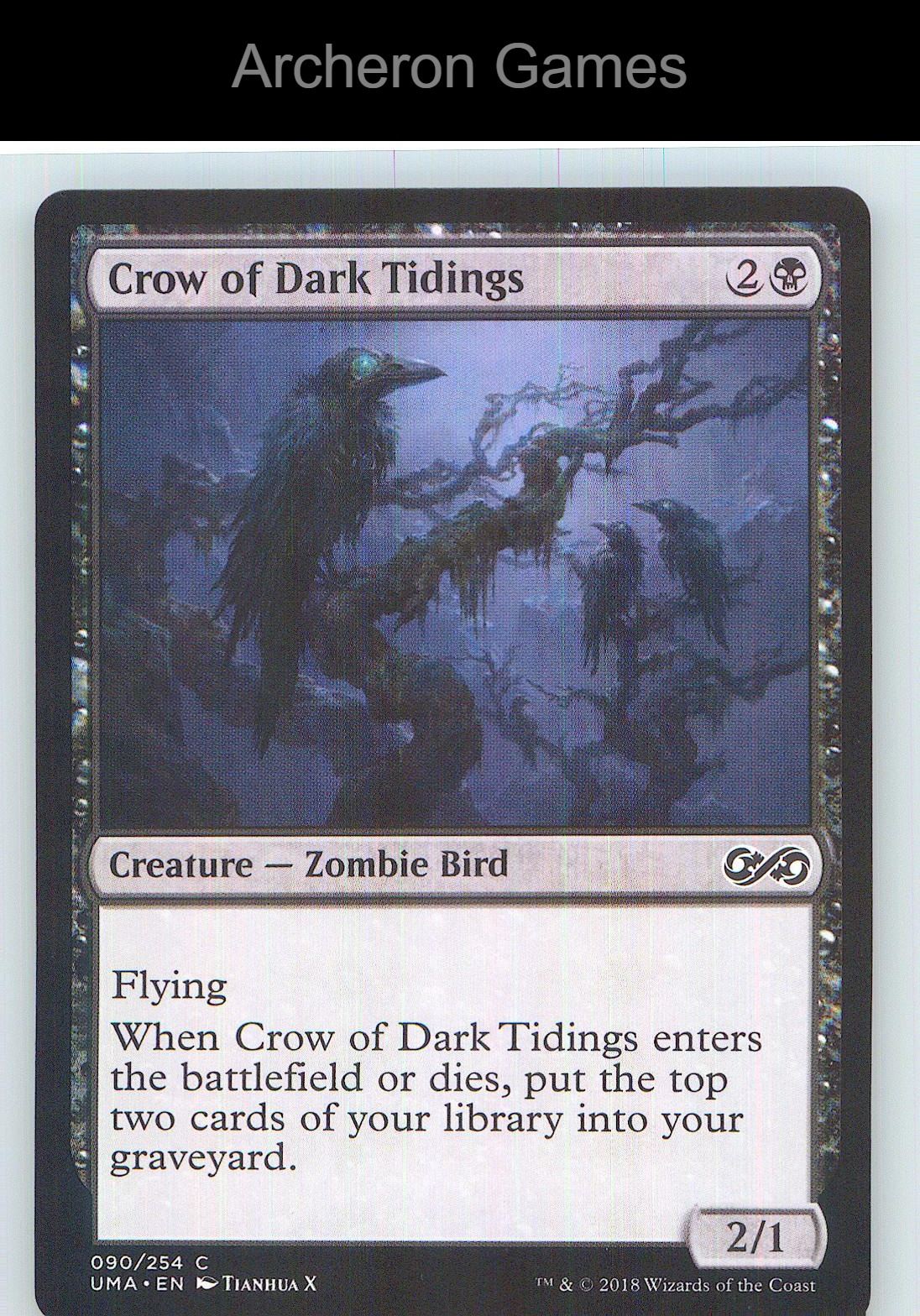 Crow of Dark Tidings UMA 90 C MTG Card NM/EX+