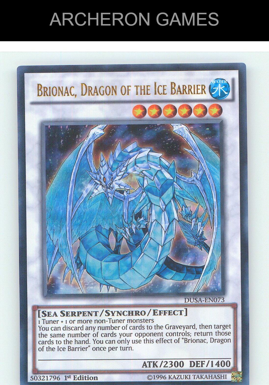 Brionac, Dragon of the Ice Barrier Ultra Rare YUGIOH Card 1st Edition