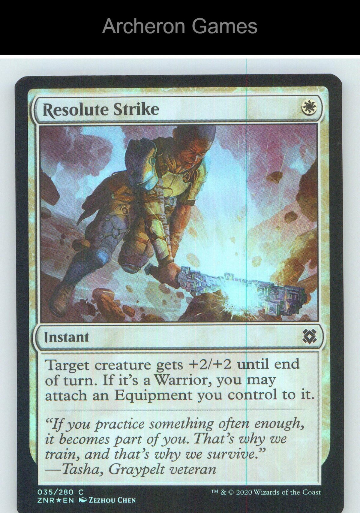 Resolute Strike ZNR 35 C MTG Card NM/EX+ Foil