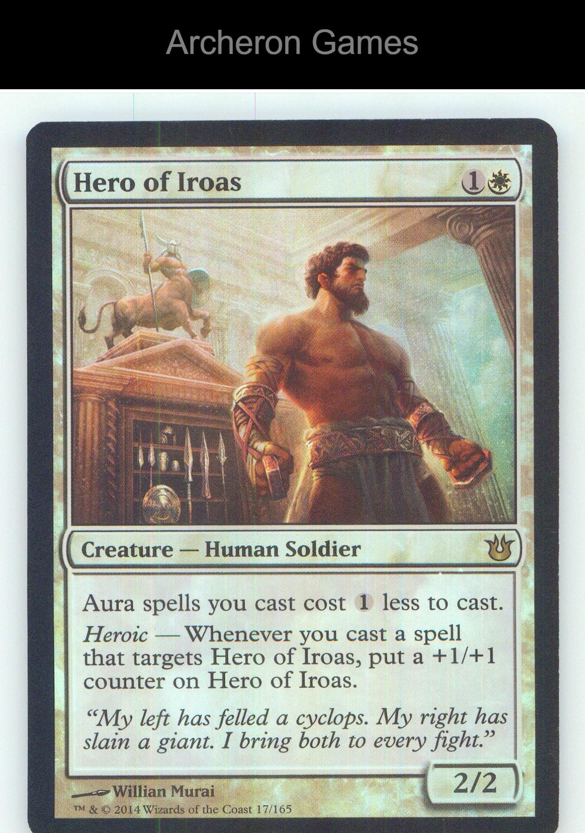 Hero of Iroas BNG 17 R MTG Card NM/EX+ Foil