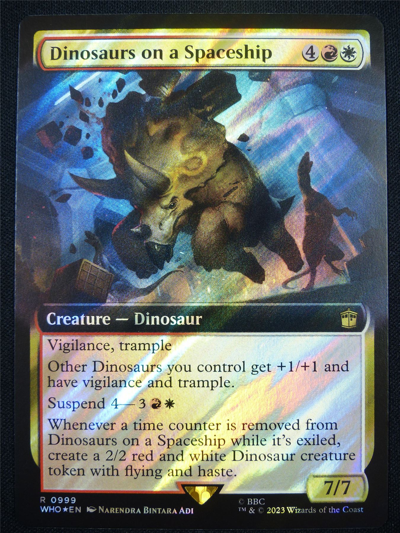 Dinosaurs on a Spaceship Extended Surge Foil - WHO - Mtg Card #FP