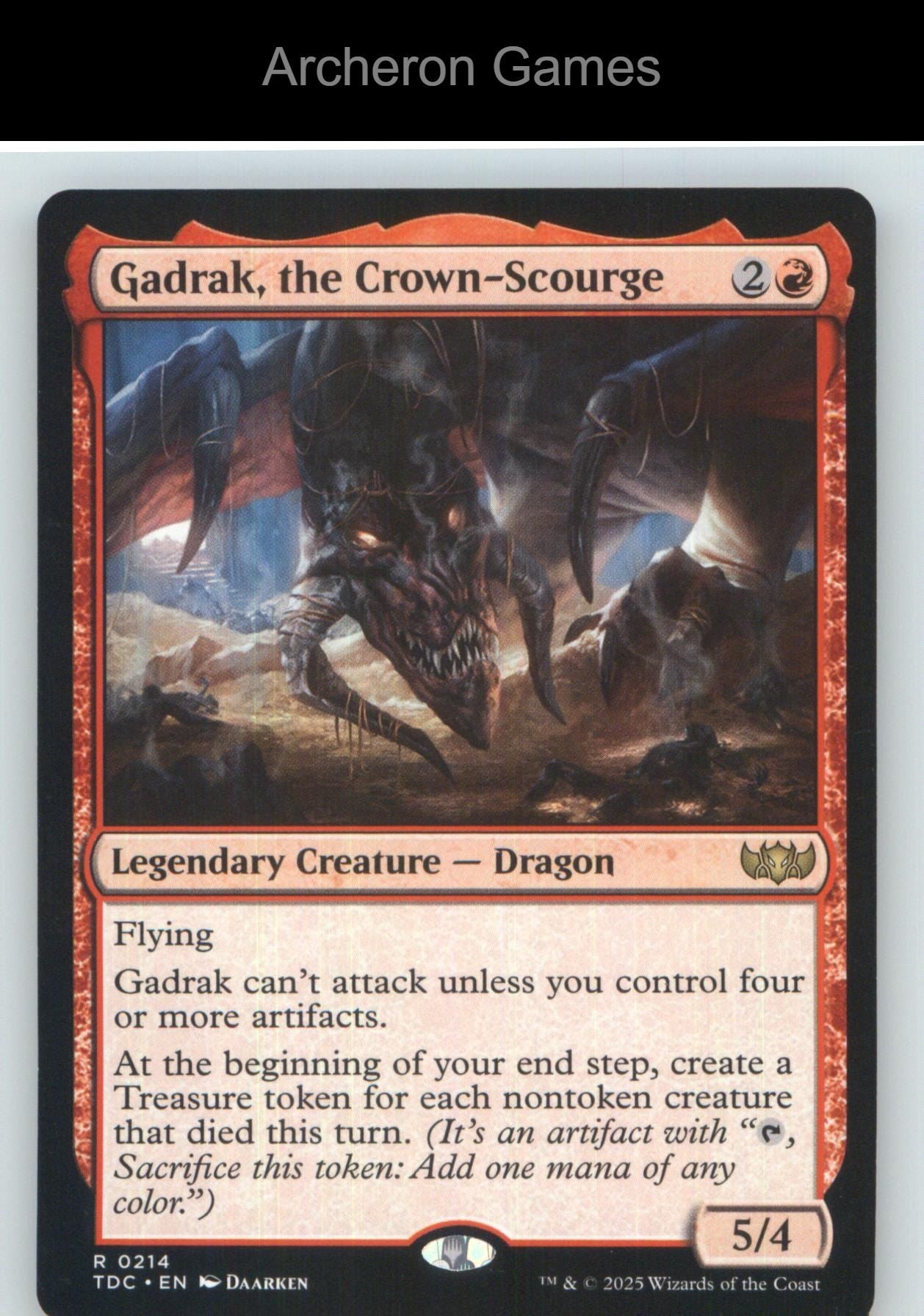 Gadrak, the Crown-Scourge TDC 214 R MTG Card NM/EX+