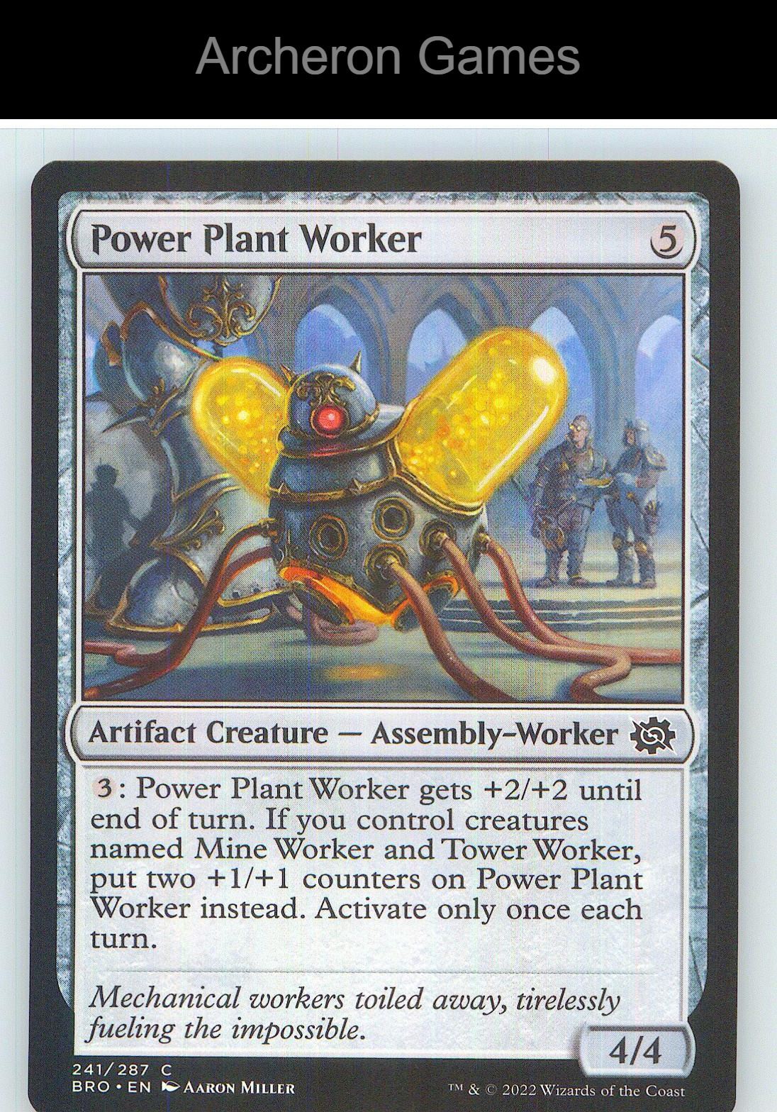 Power Plant Worker BRO 241 C MTG Card NM/EX+