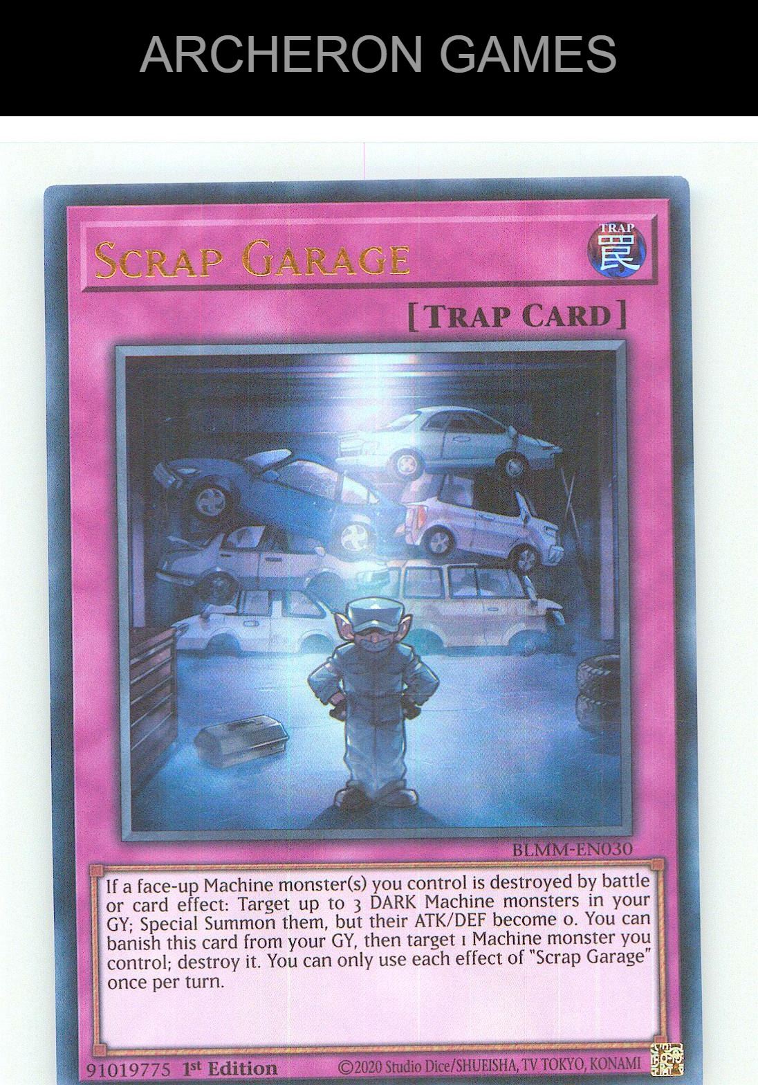 Scrap Garage Ultra Rare YUGIOH Card 1st Edition