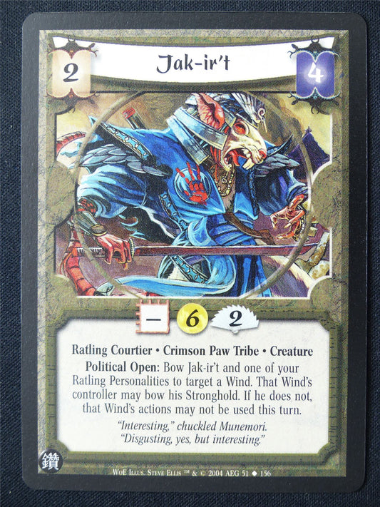 Jak-ir't - WoE - Legend of the Five Rings L5R Card #TX