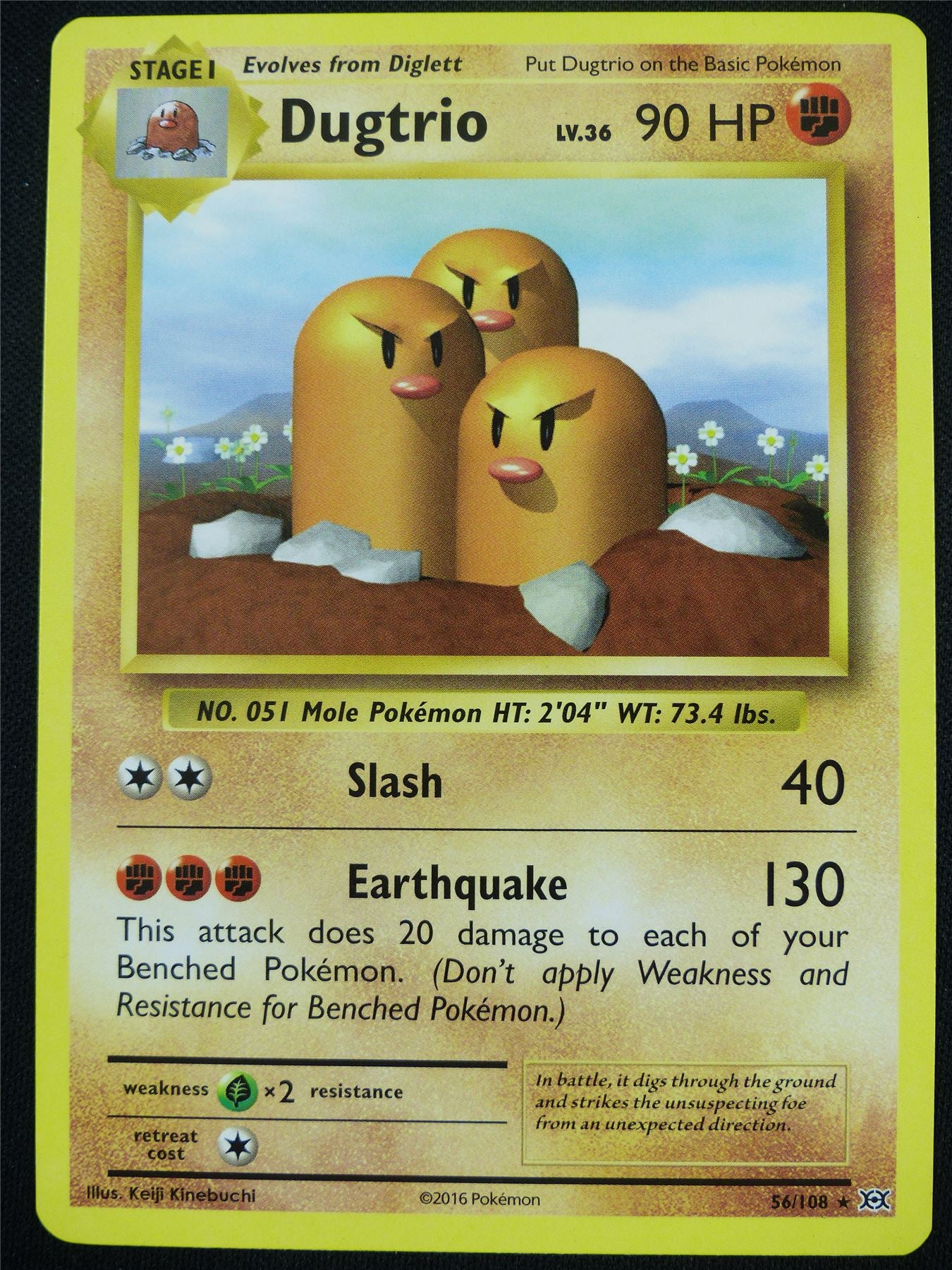 Dugtrio 56/108 Evolutions - Pokemon Card #4F4 Archeron Dugtrio 56/108 Evolutions - Pokemon Card #4F4 Archeron
