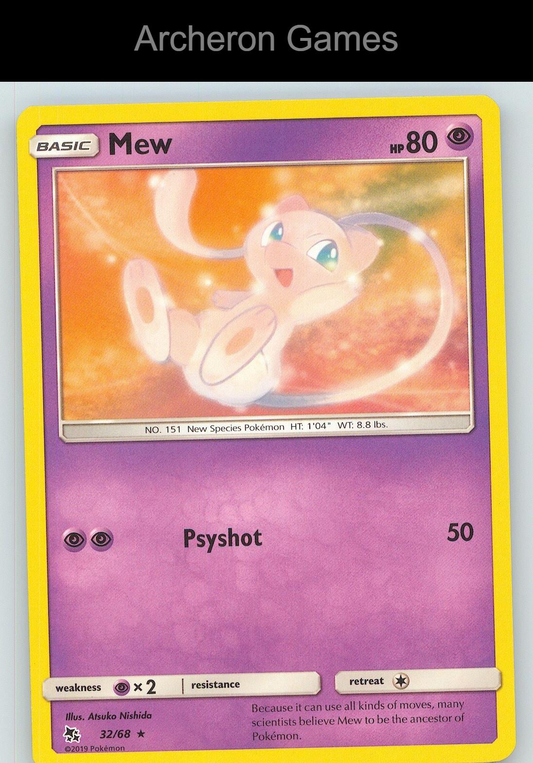 Pokemon Card Mew HIF 32/68 R Hidden Fates