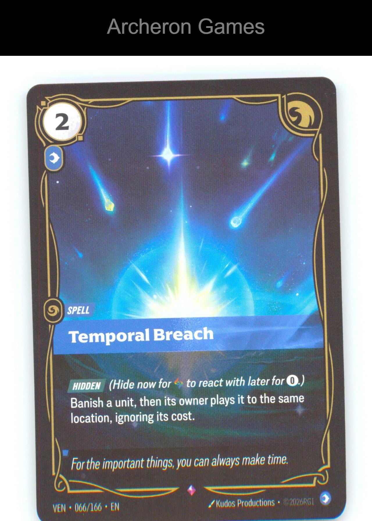Temporal Breach VEN 066/166 R Vendetta Riftbound Card Foil