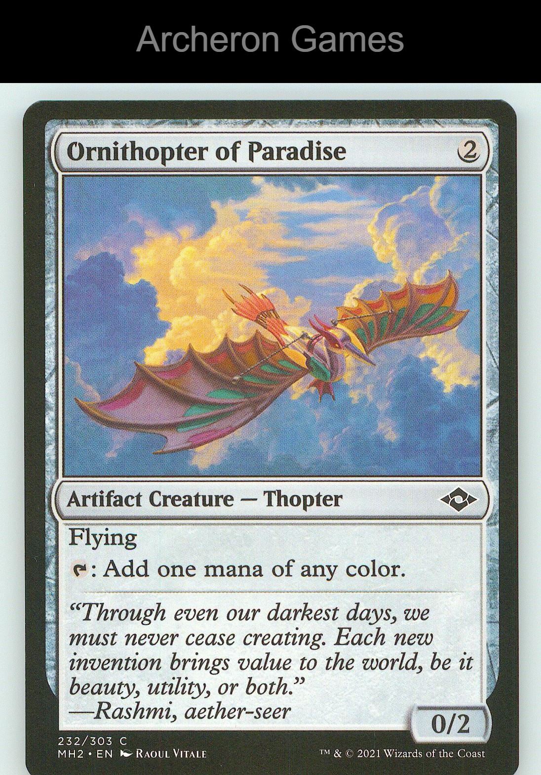 Ornithopter of Paradise MH2 232 C MTG Card NM/EX+
