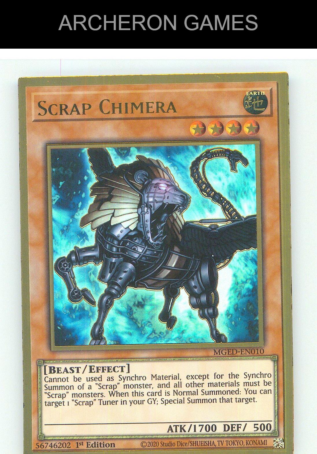 Scrap Chimera Premium Gold Rare YUGIOH Card 1st Edition