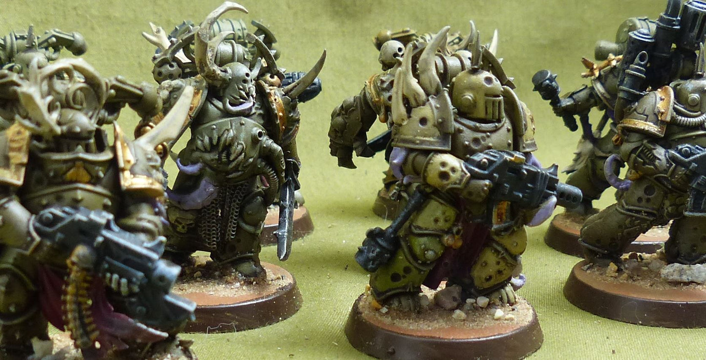Plague Marines set of 10 painted - Death Guard - Warhammer 40K #FE