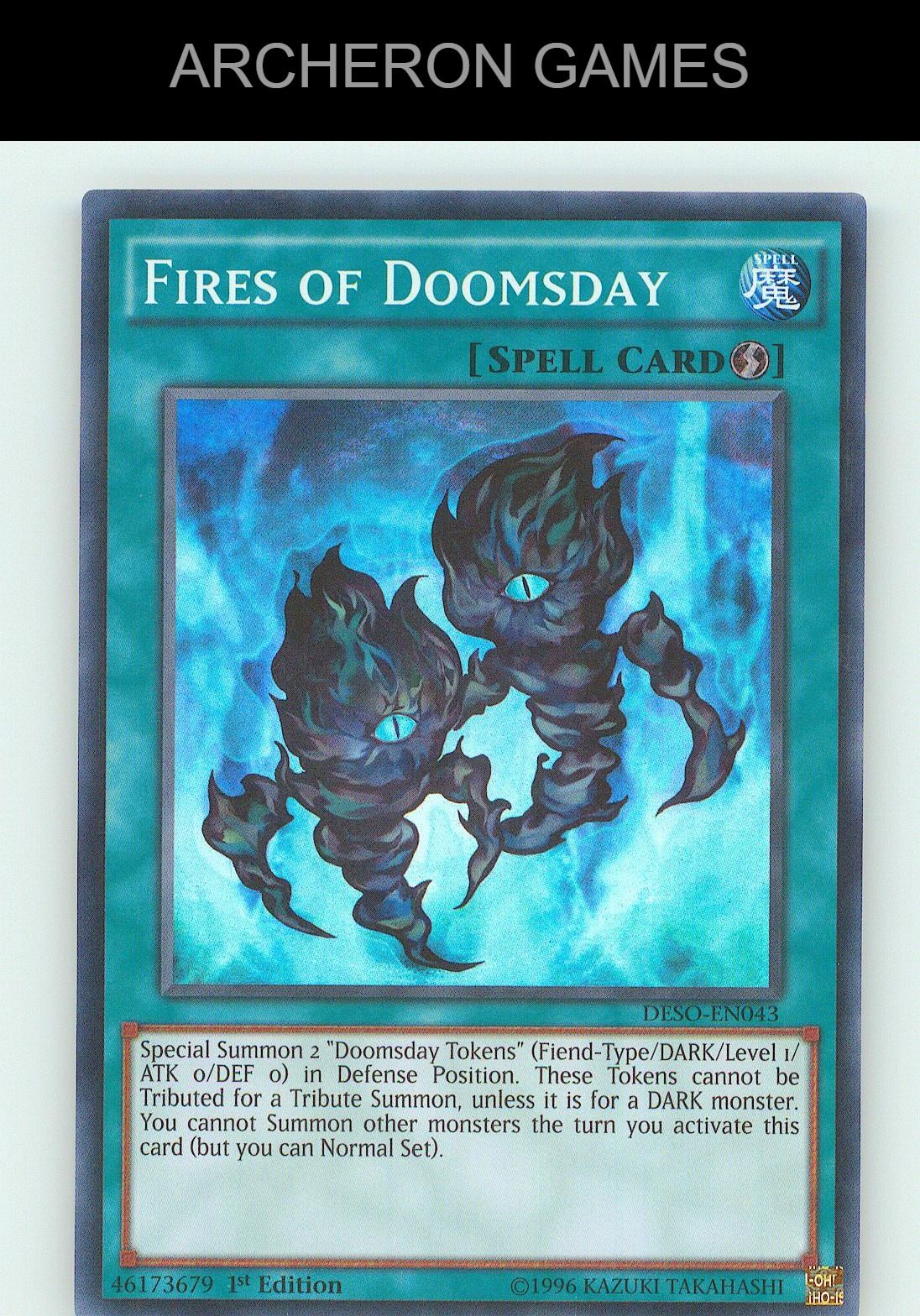 Fires of Doomsday SR YUGIOH Card 1st Edition