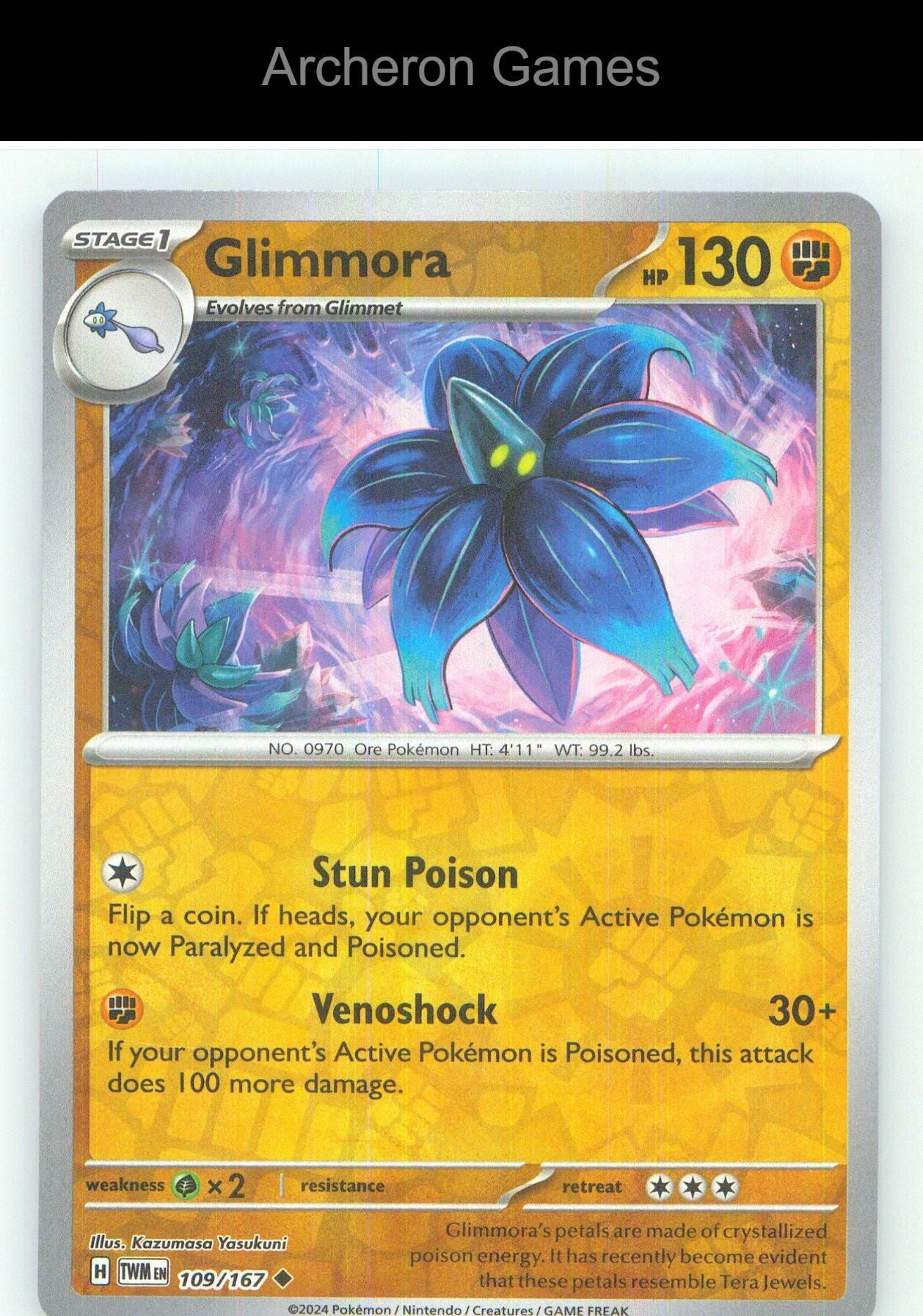 Pokemon Card Glimmora TWM 109/167 UC Twilight Masquerade Reverse Holo