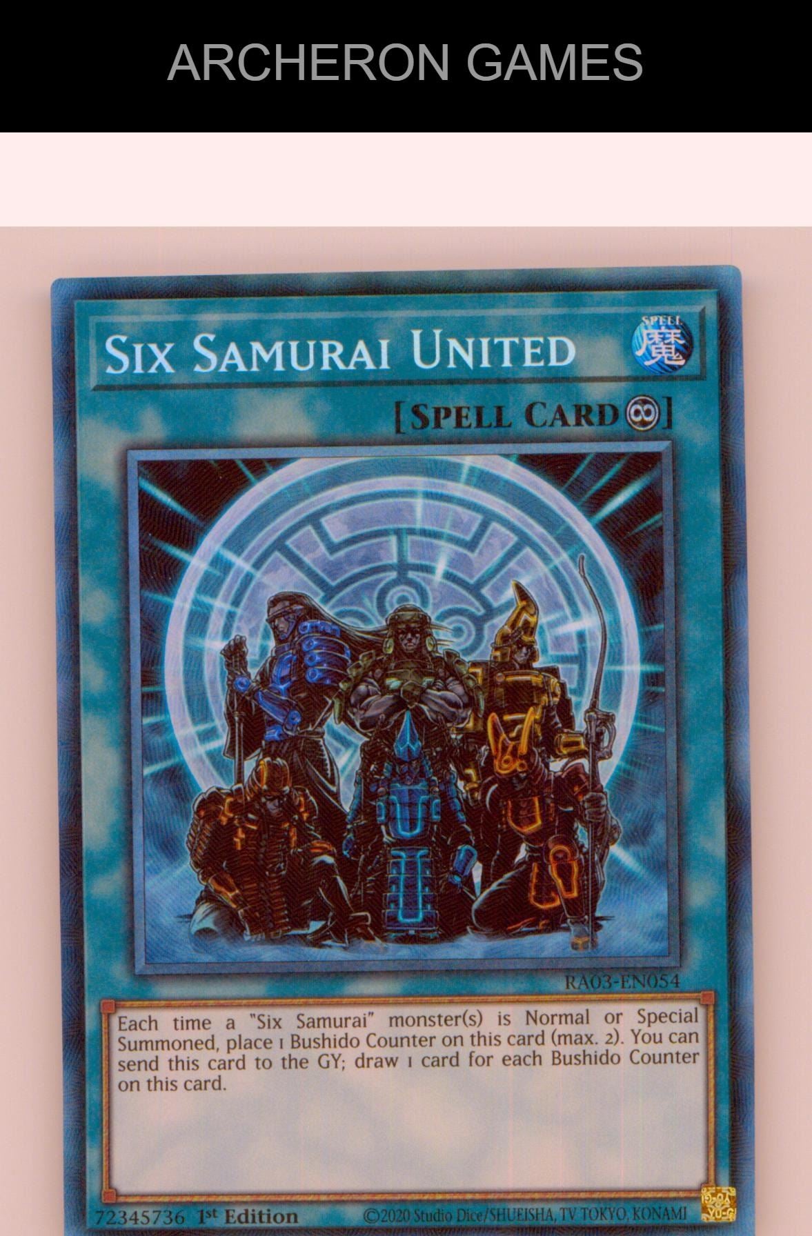 Six Samurai United (PCR) Prismatic Collector's Rare YUGIOH Card 1st Edition