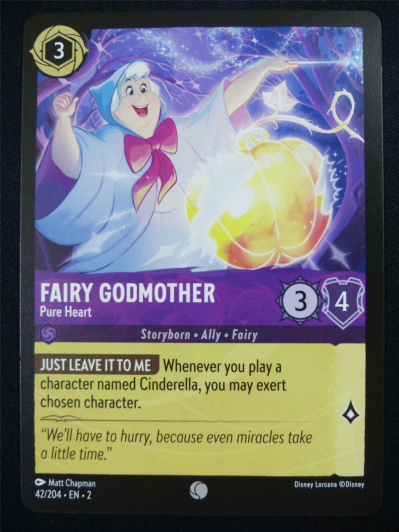 Fairy Godmother Pure Heart 42/204 - Lorcana Card #4RM