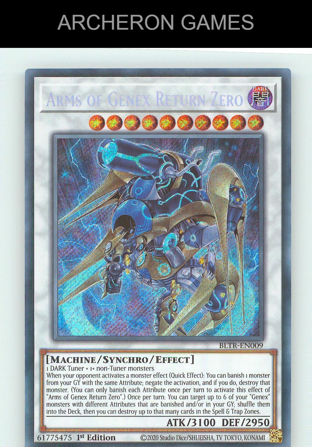 Arms of Genex Return Zero SEC YUGIOH Card 1st Edition