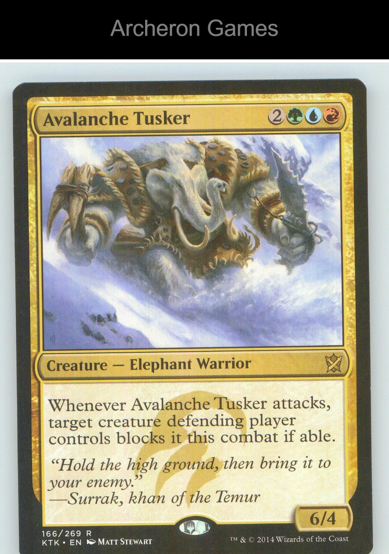 Avalanche Tusker KTK 166 R MTG Card NM/EX+