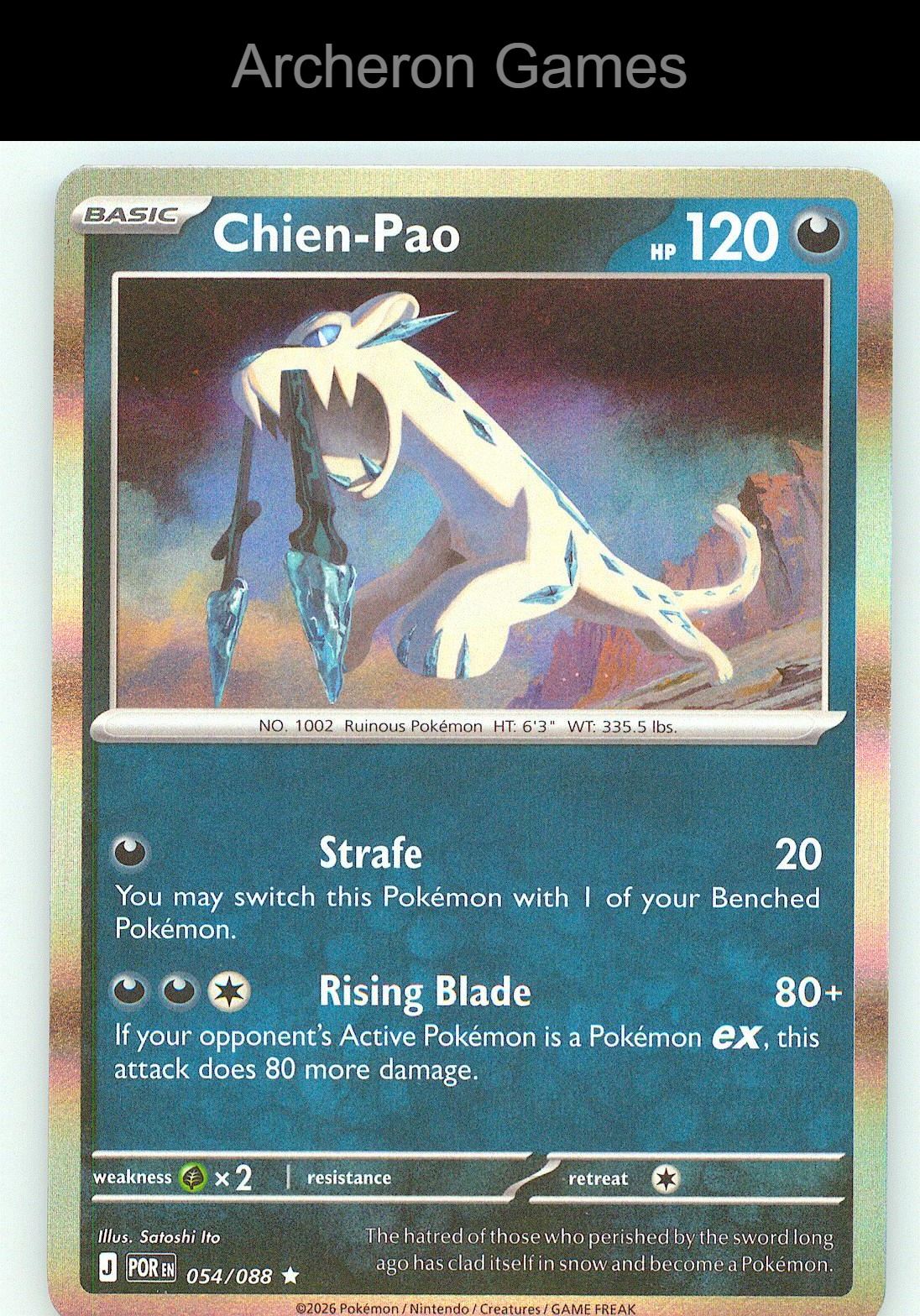 Pokemon Card Chien-Pao ME03 054/088 R Perfect Order Holo