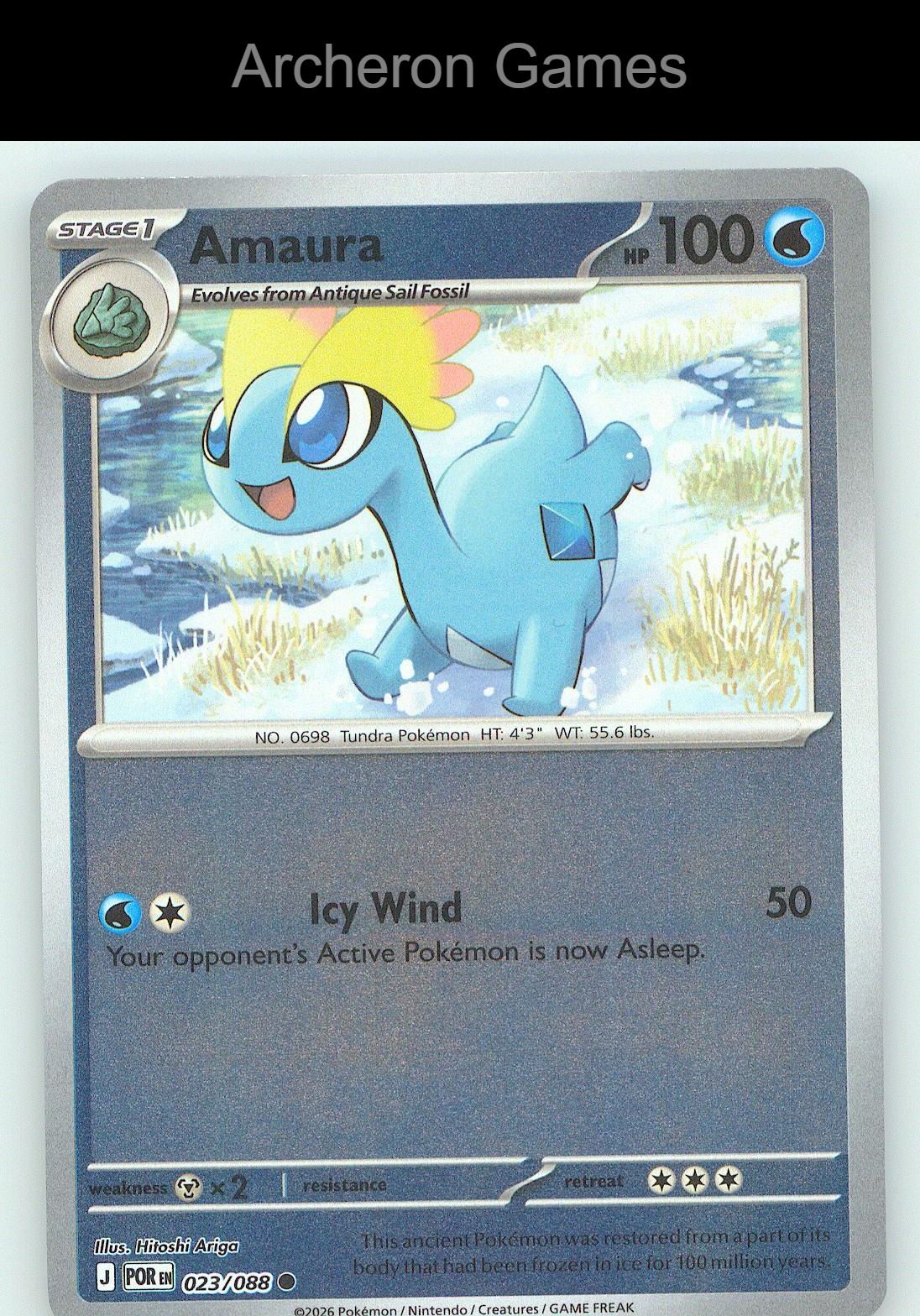 Pokemon Card Amaura ME03 023/088 C Perfect Order Reverse Holo