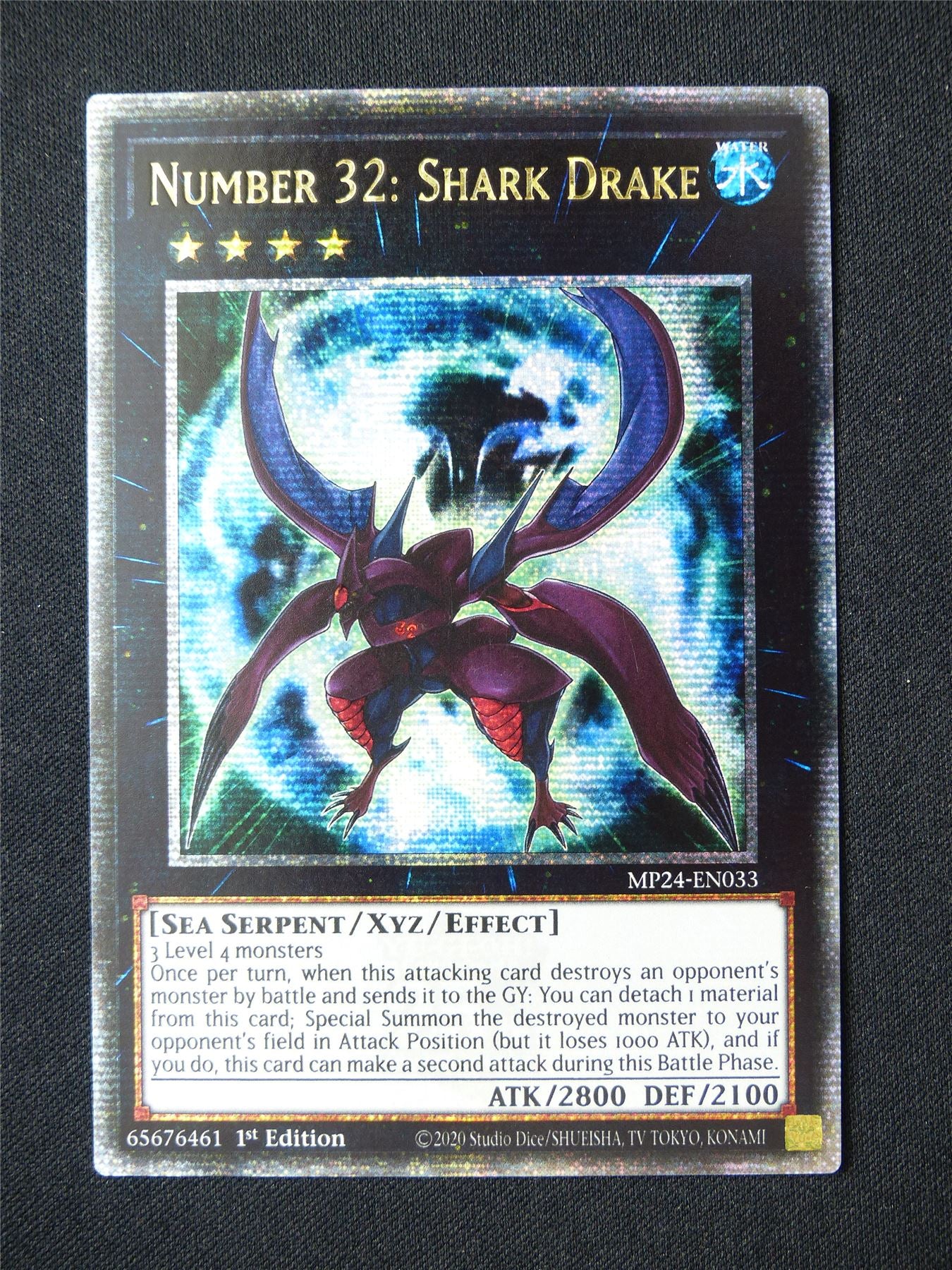 Number 32: Shark Drake MP24 Quarter Century Rare - 1st ed Yugioh Card #2TH