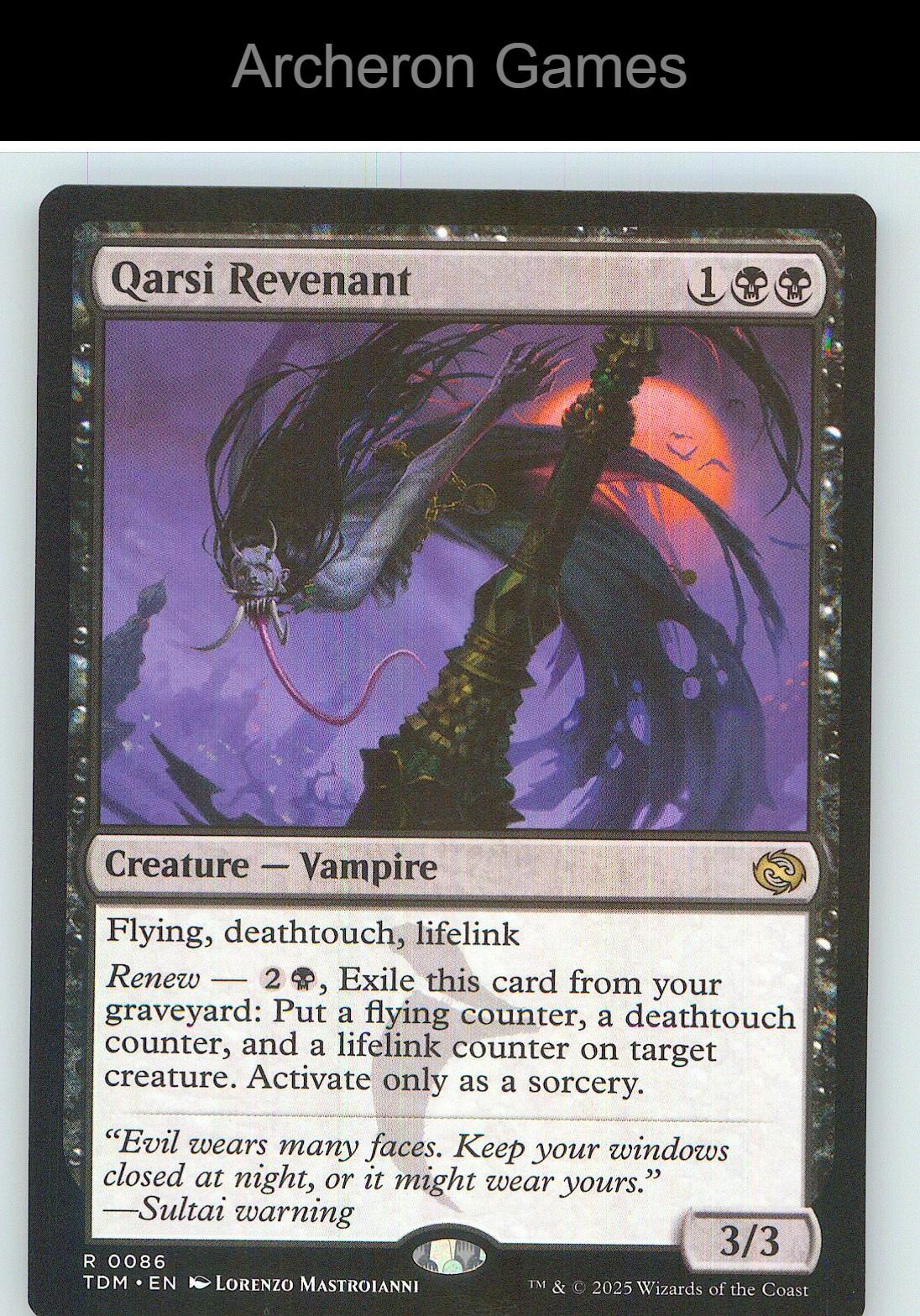 Qarsi Revenant TDM 86 R MTG Card NM/EX+