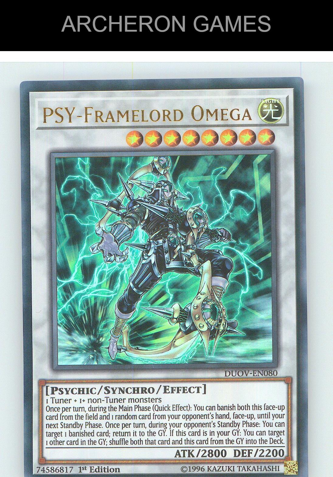 PSY-Framelord Omega Ultra Rare YUGIOH Card 1st Edition