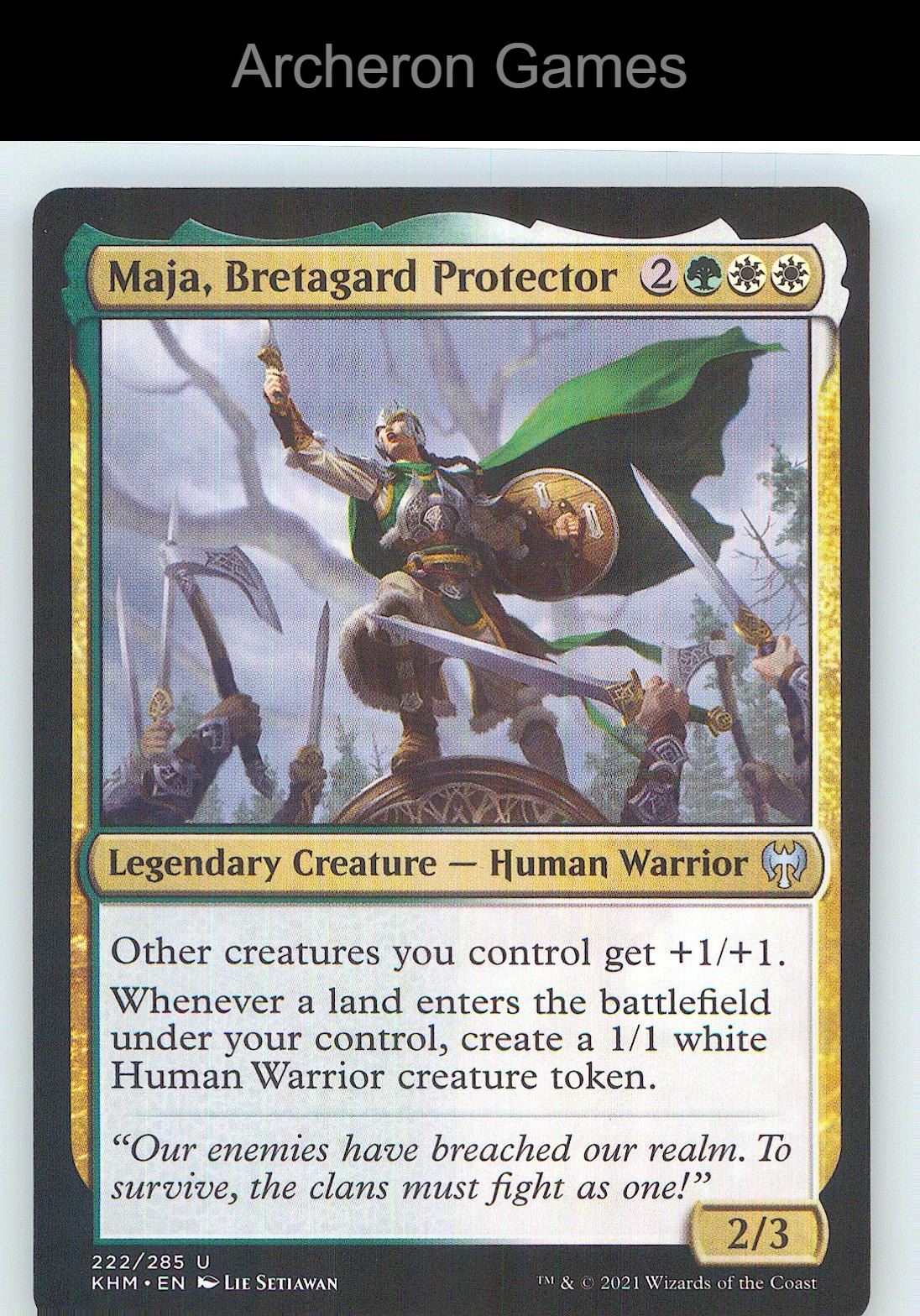 Maja, Bretagard Protector KHM 222 UC MTG Card NM/EX+