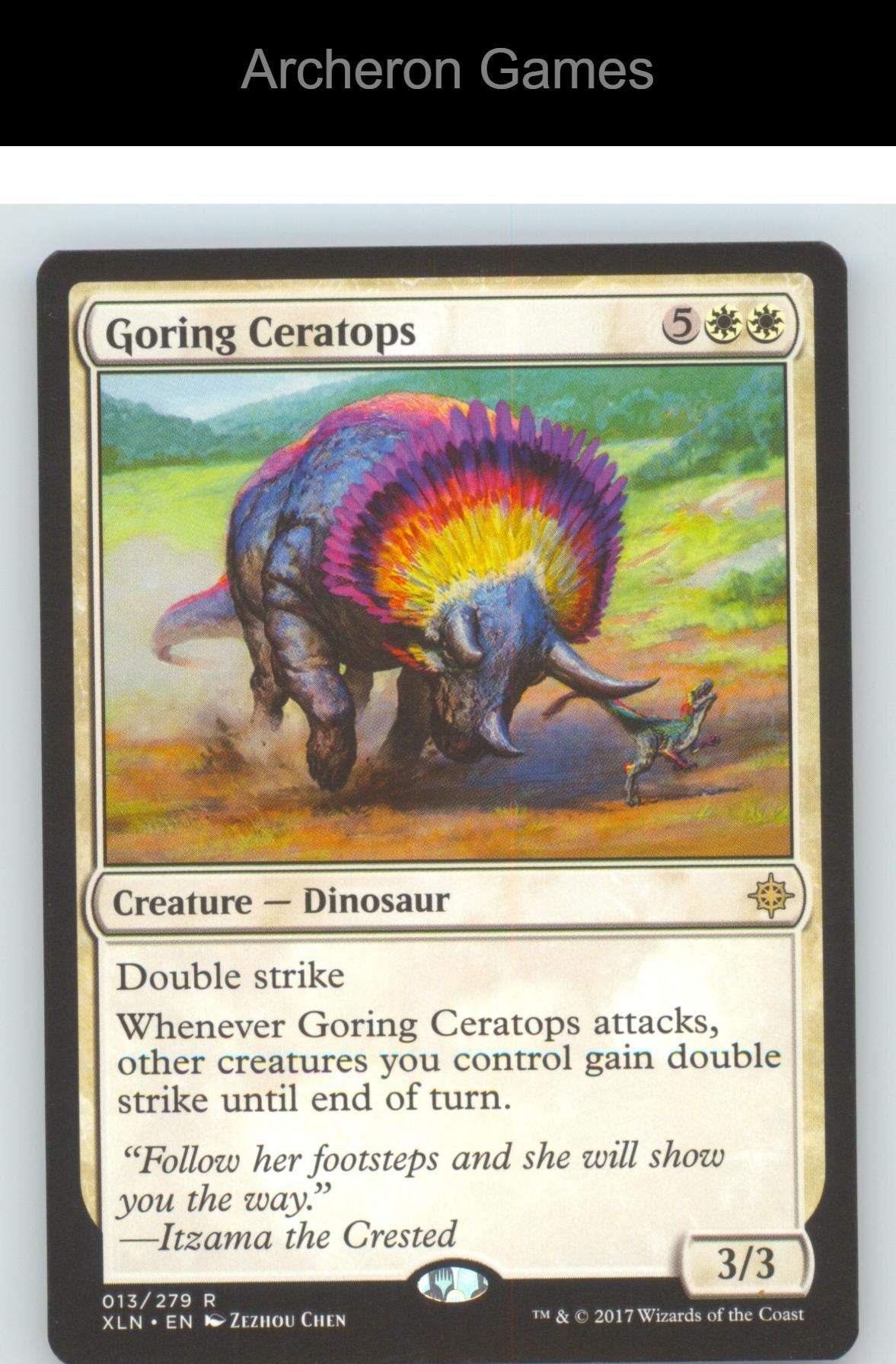 Goring Ceratops XLN 13 R MTG Card Ixalan