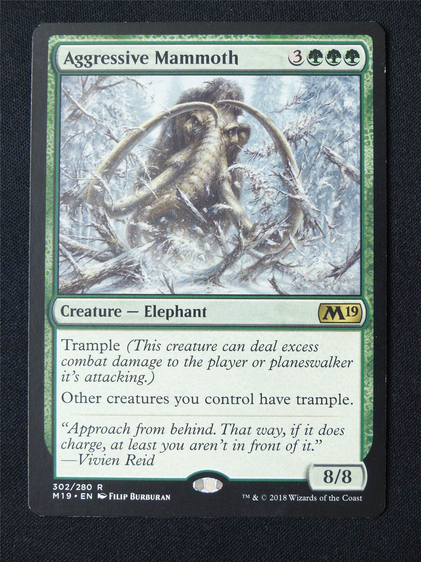 Aggressive Mammoth - M19 - Mtg Card #NG