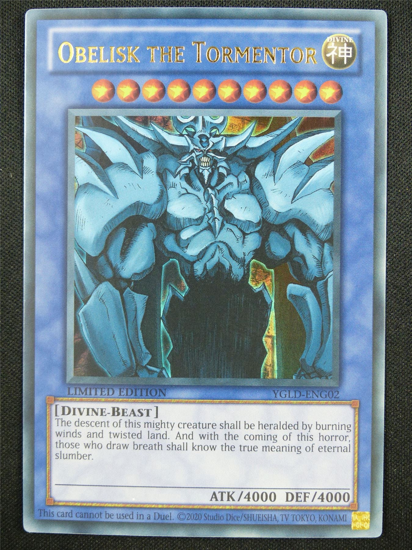 Obelisk the Tormentor YGLD Ultra Rare - lim ed Yugioh Card #1IG